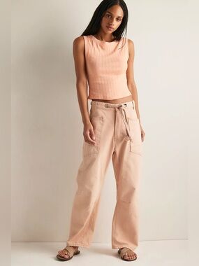 NWT Free People End Game Pointelle Muscle Tank